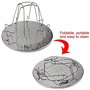 4 tranches Grille-Pain Portable,Petit Grille-Pain Pliable - Acier Inoxydable - Pliable - Livré avec des Pinces à Gril en Acier I