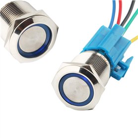 CESFONJER 19mm 12V Verrouillage Bouton-poussoir
