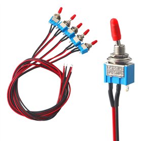 FULARR 5Pcs Professionnel Voiture Mini Commutateur à Levier avec Pré-Câblé