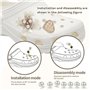 Pins pour Crocs, 24 Pièces Pins Crocs Charms Amovible PVC Shoe Charms DIY Crocs Accessoires Bijoux de Chaussures Set Perle Fleur