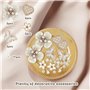 Pins pour Crocs, 24 Pièces Pins Crocs Charms Amovible PVC Shoe Charms DIY Crocs Accessoires Bijoux de Chaussures Set Perle Fleur