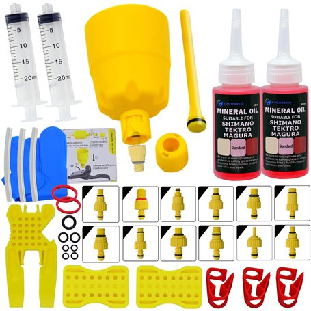 CYCOBYCO Kit de purge de frein à disque hydraulique universel pour vélo – Compatible avec Shimano Tektro Magura Hayes Formula Ho