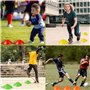 YSDMY Cônes de Marqueurs 15 Pièces Plots Sport Cônes de Disques Variété de Couleurs Cone Sport Football Cone de Signalisation Pl