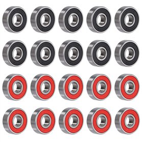 Roulements Skateboard 608RS Roulements à Billes à Gorge Profonde Double Étanchéité pour Patins à Roues Scooters 20 Pièces