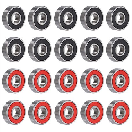 Roulements Skateboard 608RS Roulements à Billes à Gorge Profonde Double Étanchéité pour Patins à Roues Scooters 20 Pièces