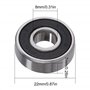 Roulements Skateboard 608RS Roulements à Billes à Gorge Profonde Double Étanchéité pour Patins à Roues Scooters 20 Pièces