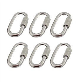 BuxiuGK Lot de 6 M5/0.2" Maillon Rapide en Acier Inoxydable 304