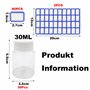 BuxiuGK 30Pcs 30ml Flacons en Plastique avec Bouchon à vis,Transparents Mini Bouteille Plastique Bouteille de Voyage Vide avec 2