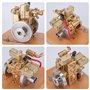 Brickaro Modèle de moteur à combustion interne, 1,6 cc, moteur monocylindre, quatre temps, refroidi à l'eau, kit de construction