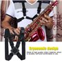 Sangle d'épaule de Saxophone, Double Sangle réglable de Saxophone Boucle d'acier Inoxydable Sangle pour Adulte