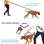 Philorn Laisse Chien Mains-Libres (47" - 67") avec Coutures Réfléchissantes, Pochette de Taille Ajustable(24" - 47") et Doubles 