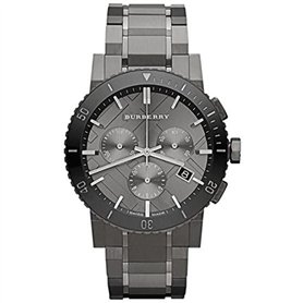 Swiss Burberry BU9381 Montre chronographe de luxe pour homme Unisexe Plaqué ionique Cadran Date Cadran Céramique Noir Chronograp