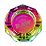 Cendrier brut en verre multicolore - Raw Rainbow Glass Ashtray