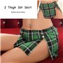ROSVAJFY Ensemble de lingerie sexy 2 pièces pour femme – costume de style preppy, chemise et jupe à cravate, vêtement coquin, av