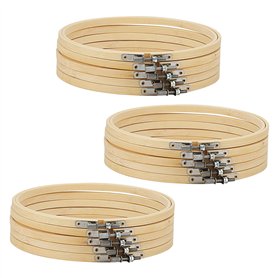 MANCHAP Lot de 15 cercles à broder en bambou réglables de 20 cm