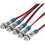 CESFONJER 5 Pcs Blanc 12V 6mm Tableau De Bord LED Indicateur D'Avertissement Lampe Témoin Lumineux, Approprié aux voitures, aux 