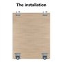 2 Pièces Roulette Porte Coulissante Placard,2024 Premium Roulette Coulissant Armoire,Kit Coulissante pour Porte de Garde-robe Ro