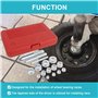Kit de 17 outils de roulement de roue - Joint de bague de roulement - Disques de pilote - Kit de montage pour douilles d'essieu 