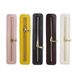 Kellegour 5 Couleurs Fermeture à Glissière en Cuir PU