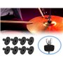 Abiyou Manchons de Support de Cymbale, 25 Pièces Manchons de Cymbale en Plastique, Manches Cymbales, Noir Supports de Cymbale de