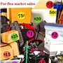 CDXHOME Lot de 520 autocollants de prix pré-imprimés de 2,5 cm pour les ventes de cours, de garage et de marché aux puces – Étiq