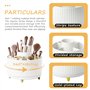 Snarflun Organismate Maquillage, Organismate pinceaux pivotants à 360°, Rangement cosmétique Multifonctionnel, Rangement Maquill
