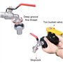 ZYXTLY Robinet Cuve 1000L S60X6,3/4" IBC Raccord Cuve 1000 litres eau de Pluie avec Raccord de Tuyau et Adaptateur.Vanne Cuve 10