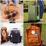 Ensemble d'étiquettes de bagages – 6 étiquettes valise en aluminium avec câble en acier, incluant des étiquettes nom et adresse.