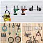 6 crochets muraux - support vélo mural robuste, porte-vélo mural noir pour garage, crochets en J pour échelle, rangement vélos, 