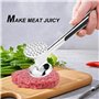 Lrocotanc Attendrisseur de Viande en 304 Acier Inoxydable - Marteau à Viande de Cuisine - Marteau à Steak Double Face - pour Sch