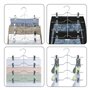Cintres Pantalons - 3 Pièces Cintre Gain De Place - Cintre Pince - Ceintre Pantalon Metal avec Antidérapante Clips - pour Pantal