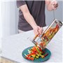 Ensemble de paniers de grillage enroulable emboîtables 2 Paniers de barbecue cylindriques en acier inoxydable avec poignée en bo