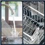 Ensemble de paniers de grillage enroulable emboîtables 2 Paniers de barbecue cylindriques en acier inoxydable avec poignée en bo