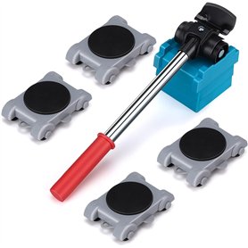 Kit de Deplace Meuble a Roulette 8 Pièces - Outil de Déplacement de Meubles - Coussin Rotatif à 360 Degrés - Construit Leve Meub