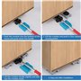 Kit de Deplace Meuble a Roulette 8 Pièces - Outil de Déplacement de Meubles - Coussin Rotatif à 360 Degrés - Construit Leve Meub