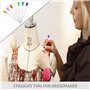 UCLEVER Épingles Couture, 120 Pièces Epingles Couturiere Multicolores, Epingle à Tête Couture en Verre pour Couturière, Bijoux, 