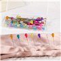 UCLEVER Épingles Couture, 120 Pièces Epingles Couturiere Multicolores, Epingle à Tête Couture en Verre pour Couturière, Bijoux, 