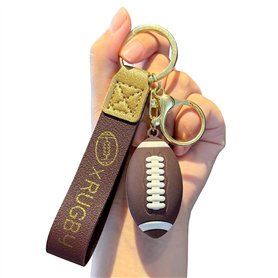CAOXIAN Porte-clés de rugby créatif avec pendentif ballon de rugby - Porte-clés simulation de sac de rugby - Porte-clés ornement