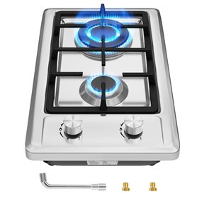 Plaque Gaz 2 Feux Inox