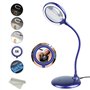 Delixike Lampe loupe rechargeable à intensité variable 5x - Mains libres avec lumière et support 28 LED Pour personnes âgées
