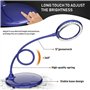 Delixike Lampe loupe rechargeable à intensité variable 5x - Mains libres avec lumière et support 28 LED Pour personnes âgées, fa