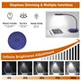 Delixike Lampe loupe rechargeable à intensité variable 5x - Mains libres avec lumière et support 28 LED Pour personnes âgées, fa