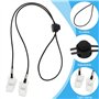 SoundZero 5 Pièces Chaîne à Serviettes Réglables, Chaîne pour Bavoirs, Clips Chaîne à Serviettes Réglables, Pince à Serviette Ch