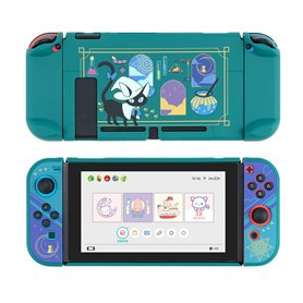 GeekShare Halloween Étui de Protection Alchemy Cat Compatible avec Nintendo Switch et Joy Con - Étui Mince à Absorption des Choc