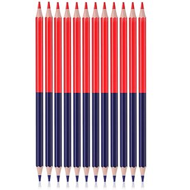 Ncheli 12 pcs Crayon Rouge et Bleu