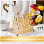 Table Dorés Ronds en Feuille d'or, Lot de 6 Sets de Table Ronds, Double Face Set de Table en Maille en Feuille d'or, Brillants/e
