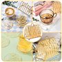Table Dorés Ronds en Feuille d'or, Lot de 6 Sets de Table Ronds, Double Face Set de Table en Maille en Feuille d'or, Brillants/e
