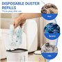 50 Pièces Plumeau Poussiere Recharge Kit - Plumeau Télescopique, Fibre Électrostatique, avec 1 Manche Pliable et 1 Manche Télesc