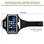 Brassard de Sport avec Poche Zippée- Smartphone Brassard de Course Compatible avec Téléphone jusqu'à 6,8 Pouces - Smartphone Run