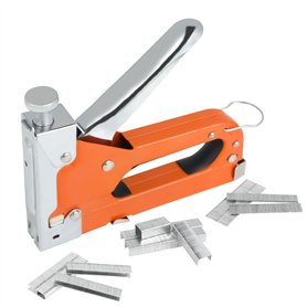 Agrafeuse Murale - 3 en 1 Agrafeuse Bois Multifonctionnelle Agrafeuse Tapissier Bois Cloueuse avec 600 Agrafes Agrafeuse Robuste